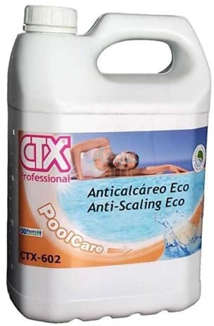 Anticalcare Eco Liquido CTX-602 da 5 Litri per la prevenzione delle incrostazioni calcaree dell'acqua adatto a tutte le piscine