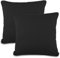 aqua-textil Classic Line Kissenbezug 2er-Set 40 x 40 cm schwarz Baumwolle Kissen Bezug Reißverschluss Jersey Kissenhülle