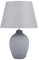Klassische Tischlampe Lampenschirm aus Leinen keramischer Lampenfuß grau Fergus
