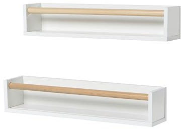 VERTBAUDET Lot de 2 étagères Livres Blanc/Bois TU