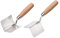 Colorus Eckenkellen Set 2-tlg. | Inneneckenkelle 80 mm x 60 mm aus Edelstahl | Außeneckenkelle 80 mm x 60 mm aus Edelstahl | Kantenkelle Eckkelle mit Holzgriff