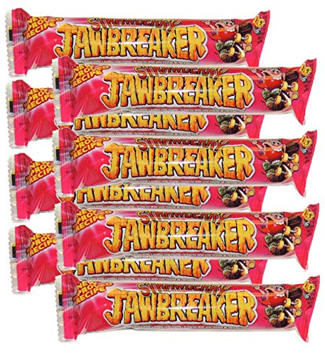 Strawberry Jawbreaker Zed Candy Lot de 8 paquets de bonbons à la gomme à mâcher
