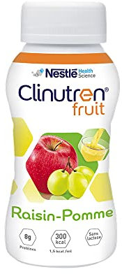 Nestlé 7613036965460 Clinutren Fruit Pomme-Raisin Bouteille 200 ml