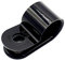 100 x 25mm Plastic Electrical Cable Pipe P-Clips Nylon Black Clamps