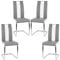 Flyelf Freischwinger Stuhl Vegas 4er Set Esszimmerstühle für Küche/Esszimmer/Büro (Grau - Weiß, 4)