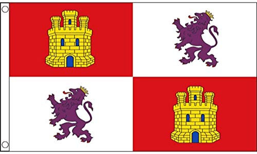 Bandera de Castilla y León - 100% poliéster con ojales - FlagSuperstore©