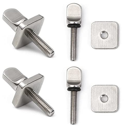 Wenxiaw Surfboard Longboard Screw Surfboard Fins Screw Stainless Steel Fin Screw Surfboard Screw for Long Board, Surfboard, Paddle Board and Stand Up Paddle Body Board, Silver, 4 Sets