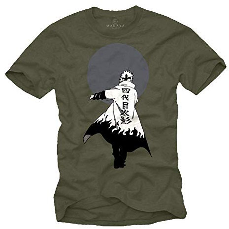 Anime T Shirt - Ninja Magliette Uomo Manica Corta - Regali Nerd Originali Verde XL