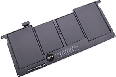 vhbw 1x Akku kompatibel mit Apple MacBook Air 11 2012 A1465, 11 2011 A1370 Notebook (4680 mAh, 7,3 V, Li-Polymer)