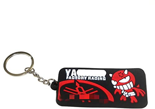 NICOLIE Accessoires Moto 3D Porte-Clés Moto Porte-Clés Moto en Caoutchouc pour Yamaha R15 R25 R3 R6 R1 Mt07 Mt09 - G-Rouge