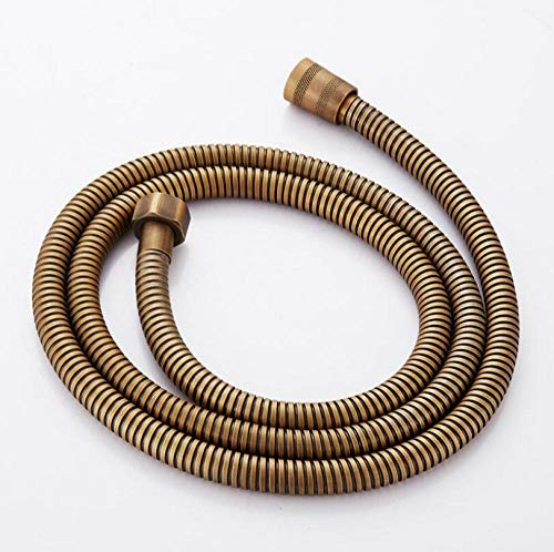 Antike Bronze 1,5 Mt Duschschlauch Sanitär Flexible Edelstahl Doppelt Verriegelte Badezimmer Wasserleitungen-1M