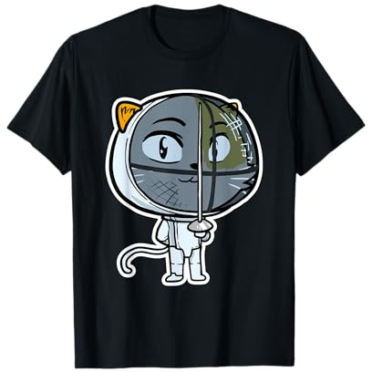 Mignon Kawaii Chat Escrime Escrimeur Amateur De Chat T-Shirt