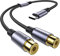 MOSWAG USB-C-auf-Dual-Cinch-Stereo-Aux-Kabel, kompatibel mit Computern, Laptops, Telefonen, Tablets, MP3s, Lautsprechern, Verstärkern, Autoradios und anderen Geräten