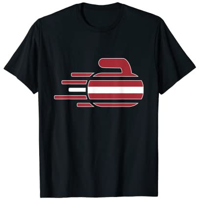Lettland Curling Team Fans Trikot Latvian Curler Wintersport T-Shirt