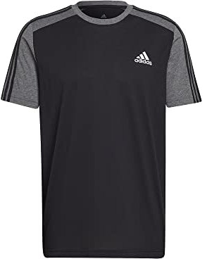 Adidas Mens T-Shirt (Short Sleeve) M Mel T, Black/Black Melange, HK2902, M