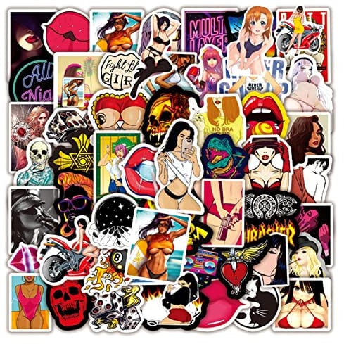 10/30/50/100 Stück Tease Vulgar Sexy Beauty Girls Aufkleber Auto Fahrrad Graffiti Aufkleber für Kinder Spielzeug-sexy 10 Stück