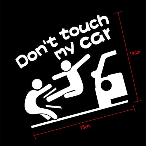 iSpchen Auto Aufkleber Don't Touch My Car Stickr Lustige aufkleber Personalisierte Reflektierende Autoaufkleber Warnaufkleber Selbstklebend Aufkleber Auto Fenster Stoßstange Dekoration Aufkleber