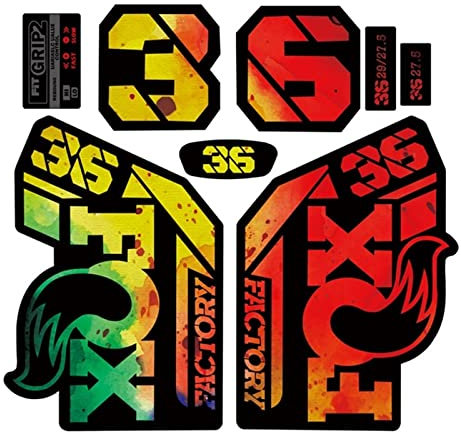 Autocollants De Fourche De Vélo F-O-X 36 Autocollants De Fourche De Vélo VTT 36 Autocollants De Fourche Avant Autocollants De Vélo Autocollants D'amortisseur Autocollants Autocollants ( Color : Colorf