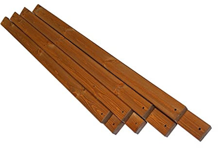 Primario Grande Bretter für Gartenbank Imprägniert 8 Stück - Parkbank-Bretter Set Passend für alle Bänke mit Rückenlehnen - Wetterfest Bohlen für Gartenbankgestelle (Teak, 125 cm)