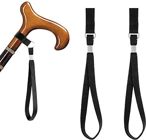 PlandleLee 2 Stück Gehstock-Handgelenkriemen, Handgelenkschlaufe für Gehstöcke, Krücken-Handgelenkschlaufe, Armband für Gehstock, Zubehör für Wanderkrücken