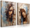 Gerahmte Wandkunst, Jesus Christus und Jungfrau Maria, Wandkunst, Leinwanddruck, christliches, heiliges Gemälde, Poster, Geschenk, Mode, Wohnzimmer, Heimdekoration, 2 Stück