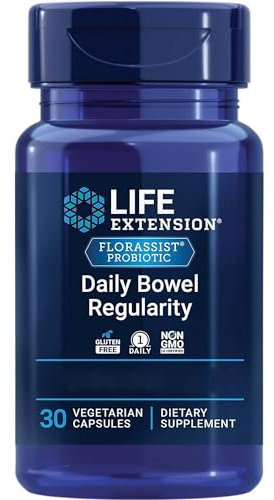 Life Extension, FLORASSIST® Daily Bowel Regularity, 30 vegetarische Kapseln, 57,5mg Bifidobakterien je Dosis, Glutenfrei, Sojafrei, GMO frei, Geschmacksneutral