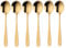 SBOMHS Tablespoon, cereal spoon, 18/10, stainless steel soup spoon, set of 6, dinner spoons, length 17.5 cm wide, 4.5 cm, table spoon, soup spoon for porridge, dessert spoons, soup spoons (gold)