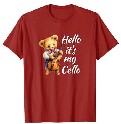 Hello it' s my Cello Bär Cellofan Violoncello Cellist T-Shirt