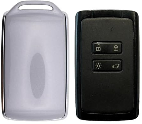 Coque de Clé Renault symbioz Compatible Carte Main-Libre Renault/Dacia Made in France Peinture Automobile (Gris Rafale)