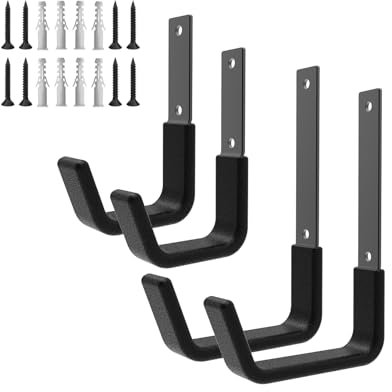 Heavy Duty Utility Hooks for Garage Storage Utility Hooks Wall Mount,Garage Hooks Heavy Duty,Garage Wall Hooks,Hose Holder,Bike Hooks,Ladder Hooks,Chainsaw Hanger,Leaf Blower Hanger (2S & 2M)