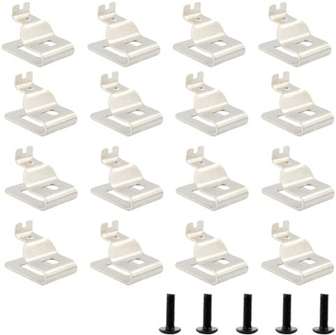 PDETVEO 16PCS Replacement Belt Hook Clip, Belt Clips for Dewalt, 304 Stainless Steel Drill Clips Tool Hooks with Screws for Dewalt N268241 Fit for 20V Power Tools
