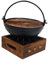 COSMEVIVI Olla de Fundición Shabu Sukiyaki Nabe - Sartén Antiadherente Colgante para Casa - Olla Japonesa de Madera y Hierro