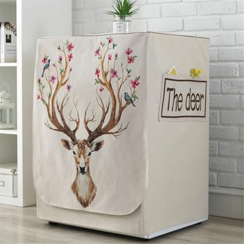 Washer Dustproof Cover Front Load, Washing Machine Dryer Protector Sunscreen Waterproof Tumble Dryer Case Protective Cover for Most Front Loadi
