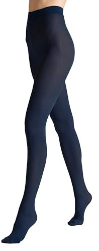 VENEZIANA NUOVA Satinelle 40 DEN Collant Colorati Donna - Microfibra - Opachi E Resistenti - Eleganti - Adatti Per Ogni Occasione - Calze Comode E Morbide - Alta Qualità - Blu - XL