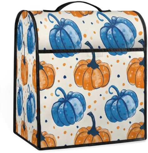 Mexpekil Abdeckung für Küchenständer mit Taschen, staubdicht, für Kaffeemaschinen, Küchenmaschine, Mixer, 5 - 8 Liter, Herbst-Kürbisse