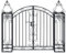 Portillon ornemental de Jardin Fer forgé 122x20,5x100 cm, Maison & Jardin, Pelouses & Jardins, Vie en extérieur, Structures extérieures, Arches, treillages & pergolas de Jardin, Noir, 11.3 KG, 49419