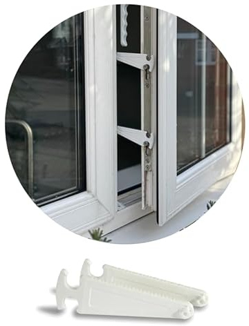 Window Restrictor Medium 60mm for UPVC Frames for Cats and Pets pack of two. Cat Guard.