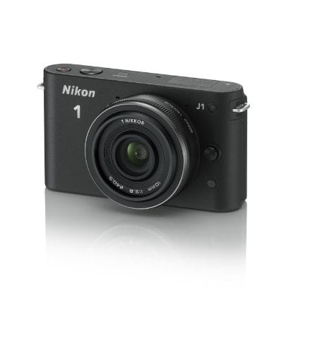 Nikon 1 J1 Compact System Camera - Black (10mm Lens Kit, 10MP) 3 inch LCD Screen (Renewed)