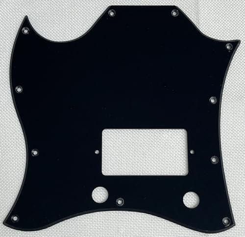 Für Gibson SG Standard Single Humbucker Linkshand Gitarre Pickguard (1-lagig, schwarz)