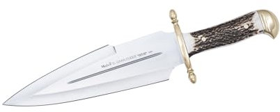 LO TRINCO YO Muela Cuchillo Gran Duque DUQUE-25E hoja de acero MoVa de 26 cm y empuñadura de asta de ciervo para Caza, Pesca, Supervivencia y Bushcraft