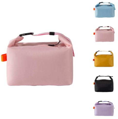 Crevice Fashion Lunch Bags for Men Women- Reusable Insulated Leakproof Lunch Box Tote Bag, Cool Bags for Kids Girls Boys Adults,Thermal Cooler Bag for Work School Picnic Travel -8L (Pink)