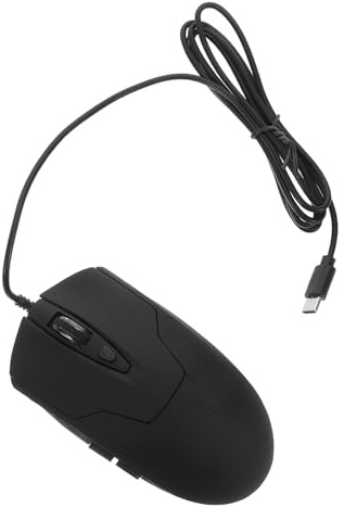 jojofuny Souris de Jeu Filaire USB-c Noire 6 Boutons Ergonomique Rétroéclairée LED 4 Niveaux Dpi Câble 1,5 M Compatible PC Ordinateur Portable Bureau Gaming