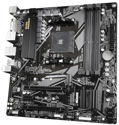 Placa Madre Fit For GIGABYTE B550M DS3H Micro-ATX B550 DDR4 4733(OC) MHz M.2 USB 3.2 128G Placa Base AM4 con Conector de Doble Canal