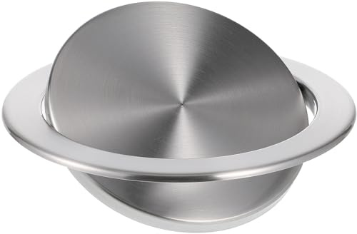 RORPOIR Couvercle Encastré pour Poubelle Plan de Travail la Cuisine en Acier Inoxydable Trappe à Rabat Pivotante, Facile à Installer pour Salle de Bain Cuisine