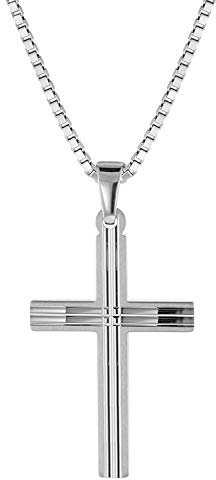 trendor Kreuz mit Herren-Halskette 925 Silber Kette Herren Kreuz-Anhänger, modische Geschenkidee, zeitloser Herrenschmuck 08480-50 50 cm