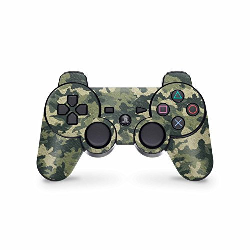 Skins4u Controller Skin Designfolie Aufkleber kompatibel mit PlayStation 3 PS3 Wood Camo Crumble