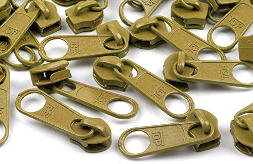 Schnoschi 15 Zipper Gold passend für endlos Reißverschluss mit 5 mm Laufschiene