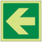 VSafety Panneau lumineux en vinyle autocollant avec flèche droite Vert 100 mm x 100 mm