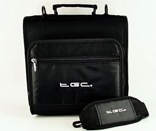 DBPOWER 9 9.5 10 10.5 Inch Portable DVD Player Shoulder Carry Case Bag by TGC ® (Jet Black)