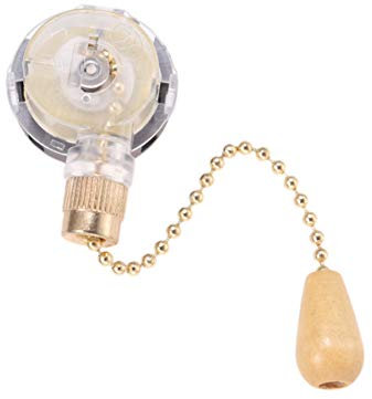 OSALADI Interruptor de ventilador de techo de 1 pc 3 velocidades con luz colgante de cadena de madera cable de tracción lámparas de pared luz de gabinete